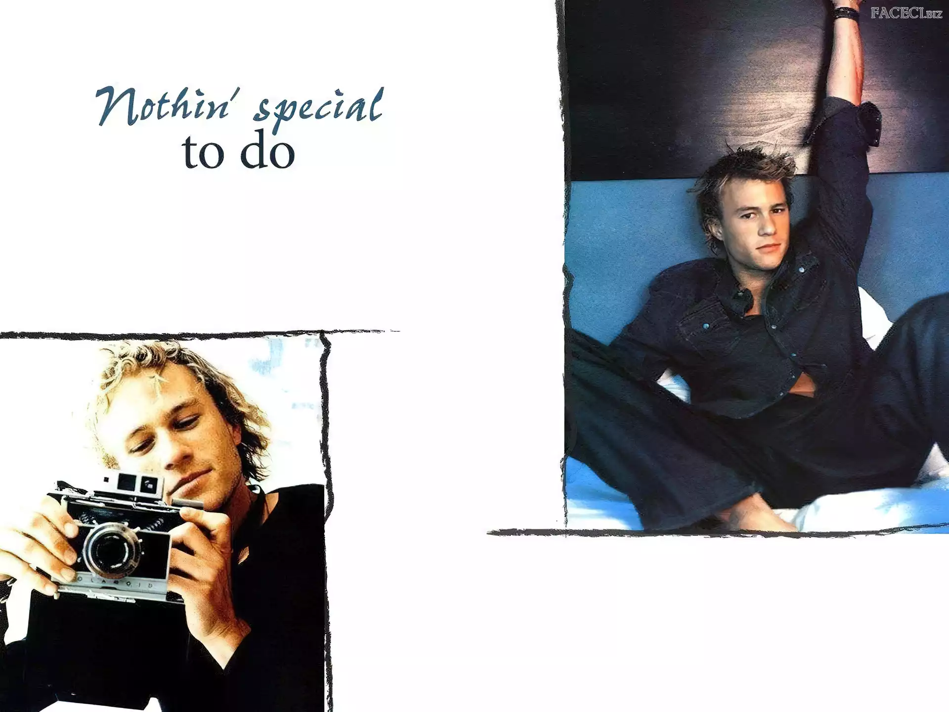 aparat, Heath Ledger, czarny strój